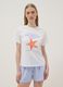 Multicolour pure cotton short pyjamas, regular fit with print_1