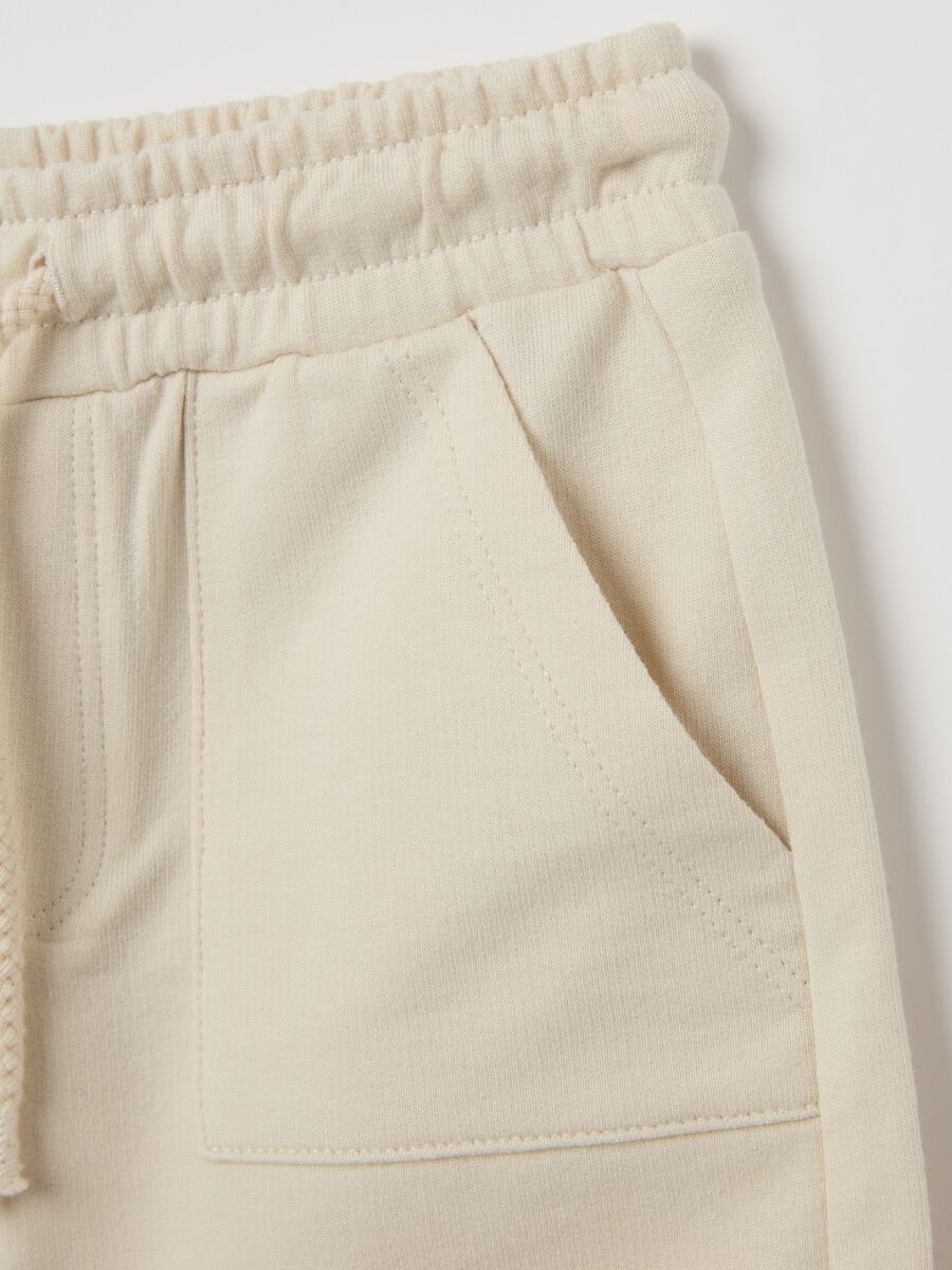 Bermuda shorts in French terry with drawstring_2