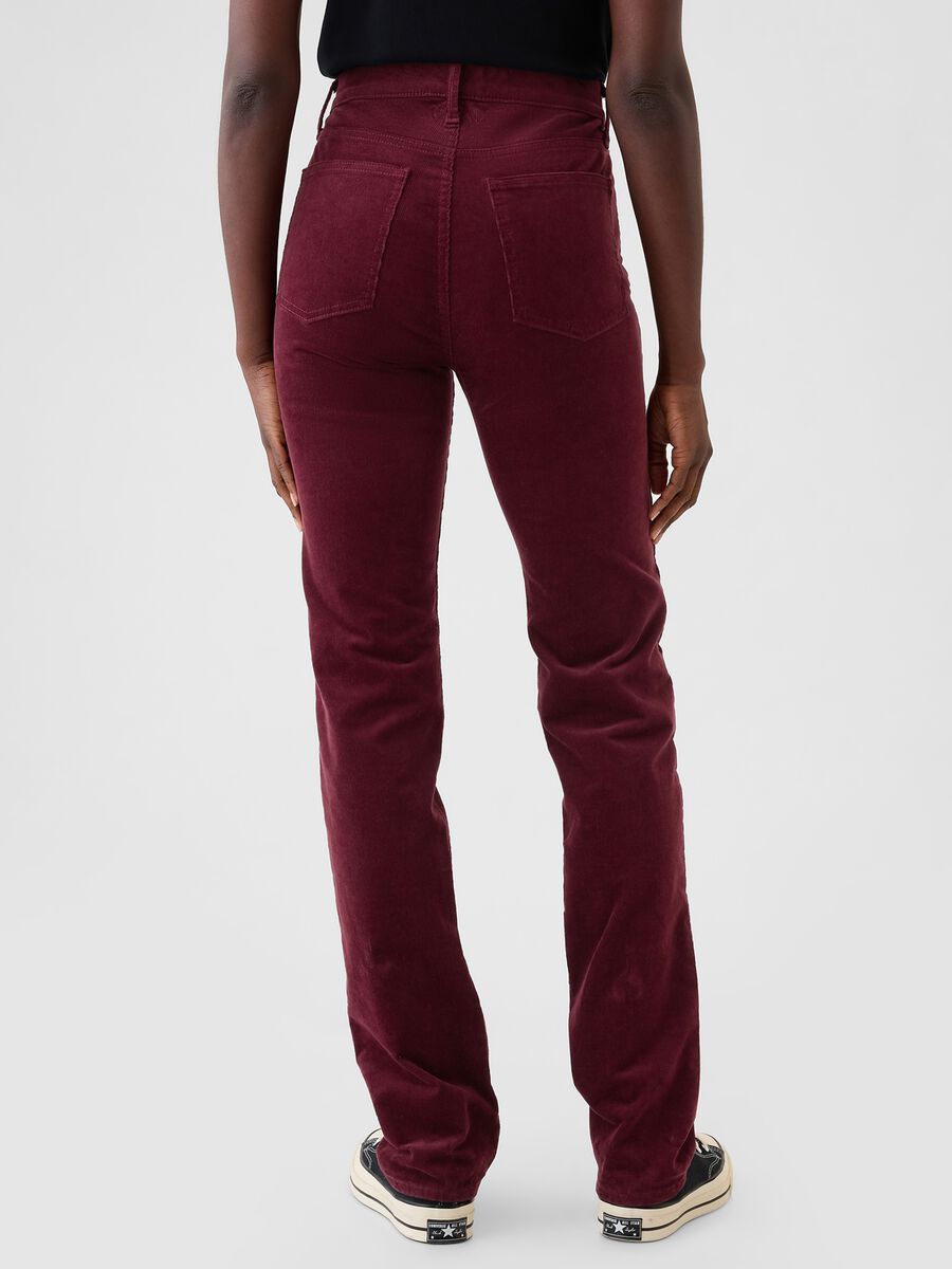 Straight high-rise trousers in corduroy_2