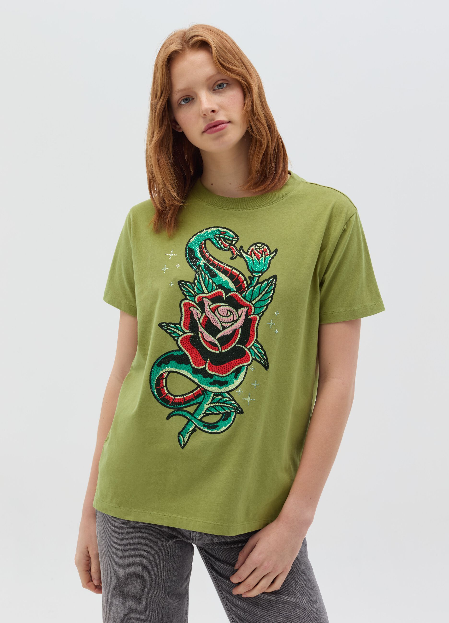 Maglietta verde bambina ovs new arrivals