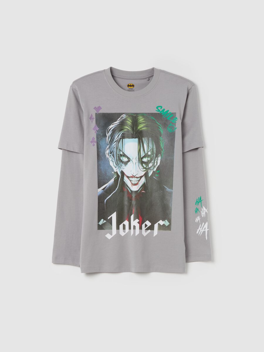 T-shirt con maniche a strati stampa Joker_3