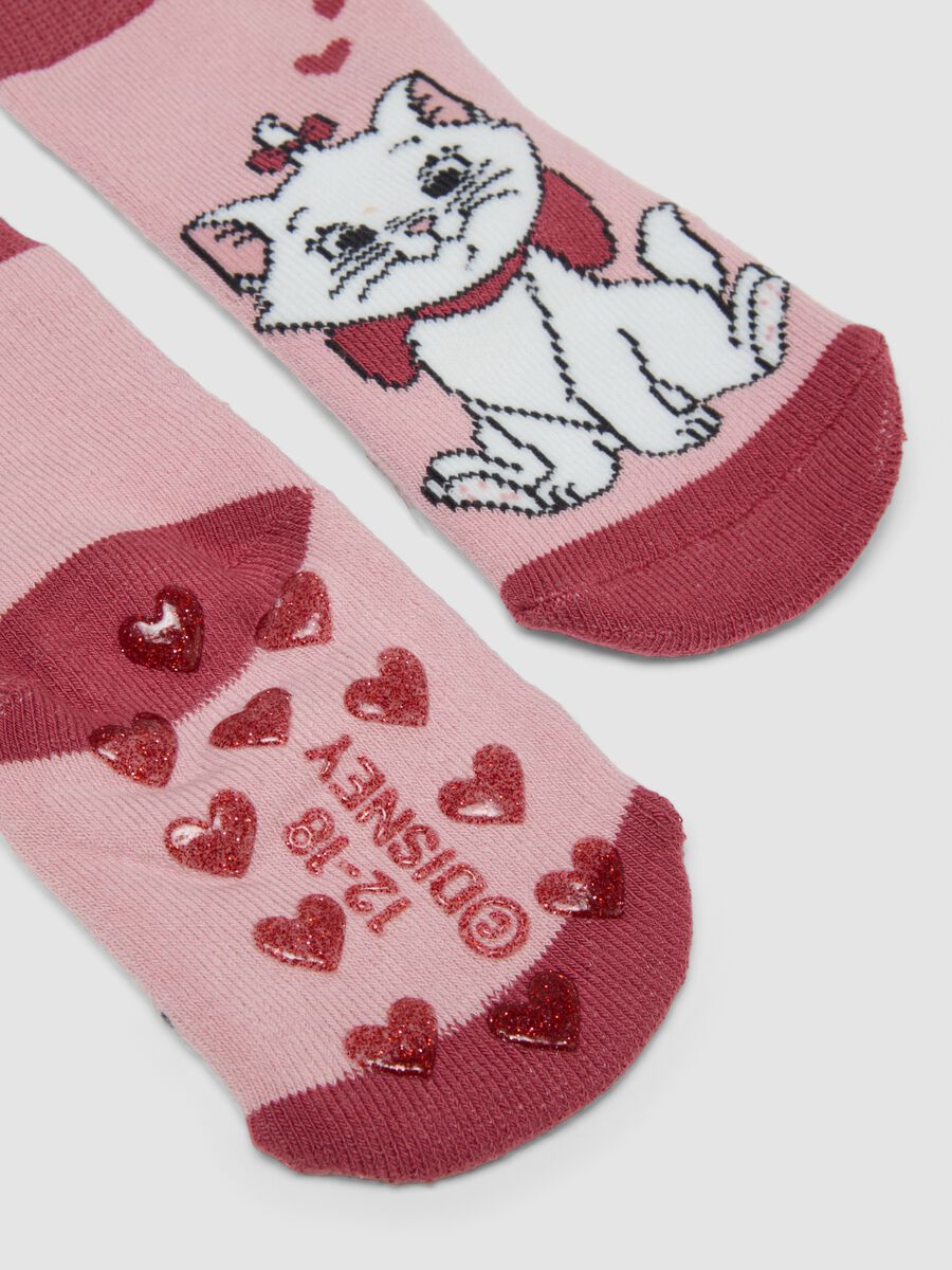 2-pack of pink anti-slip socks in stretchy organic cotton with The Aristocats print_2