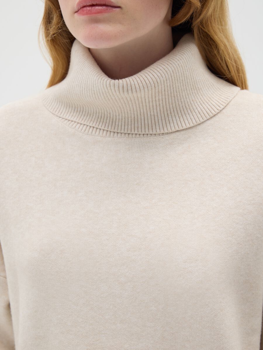 Beige regular fit jumper_3