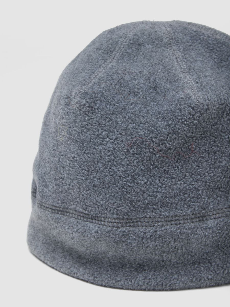 Beanie grigio in pile_2