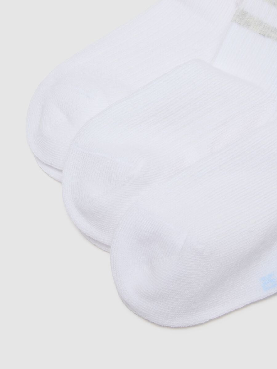 Multipack of short, stretch cotton socks in multicolour for girls_1