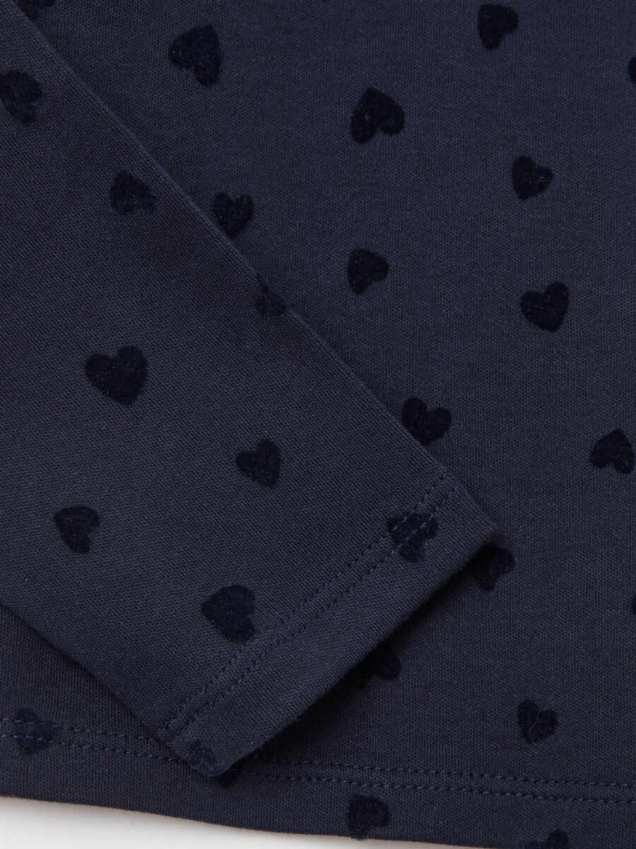High neck with flocked print_2