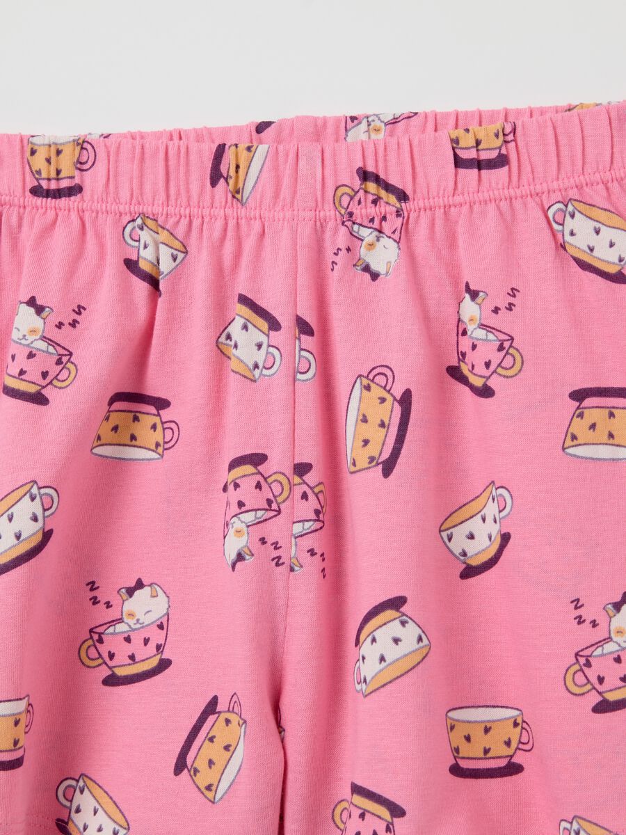 OVS Kids Pink Short Pyjama in Pure Cotton_3
