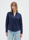 Long Sleeve Blue Viscose Shirt_1