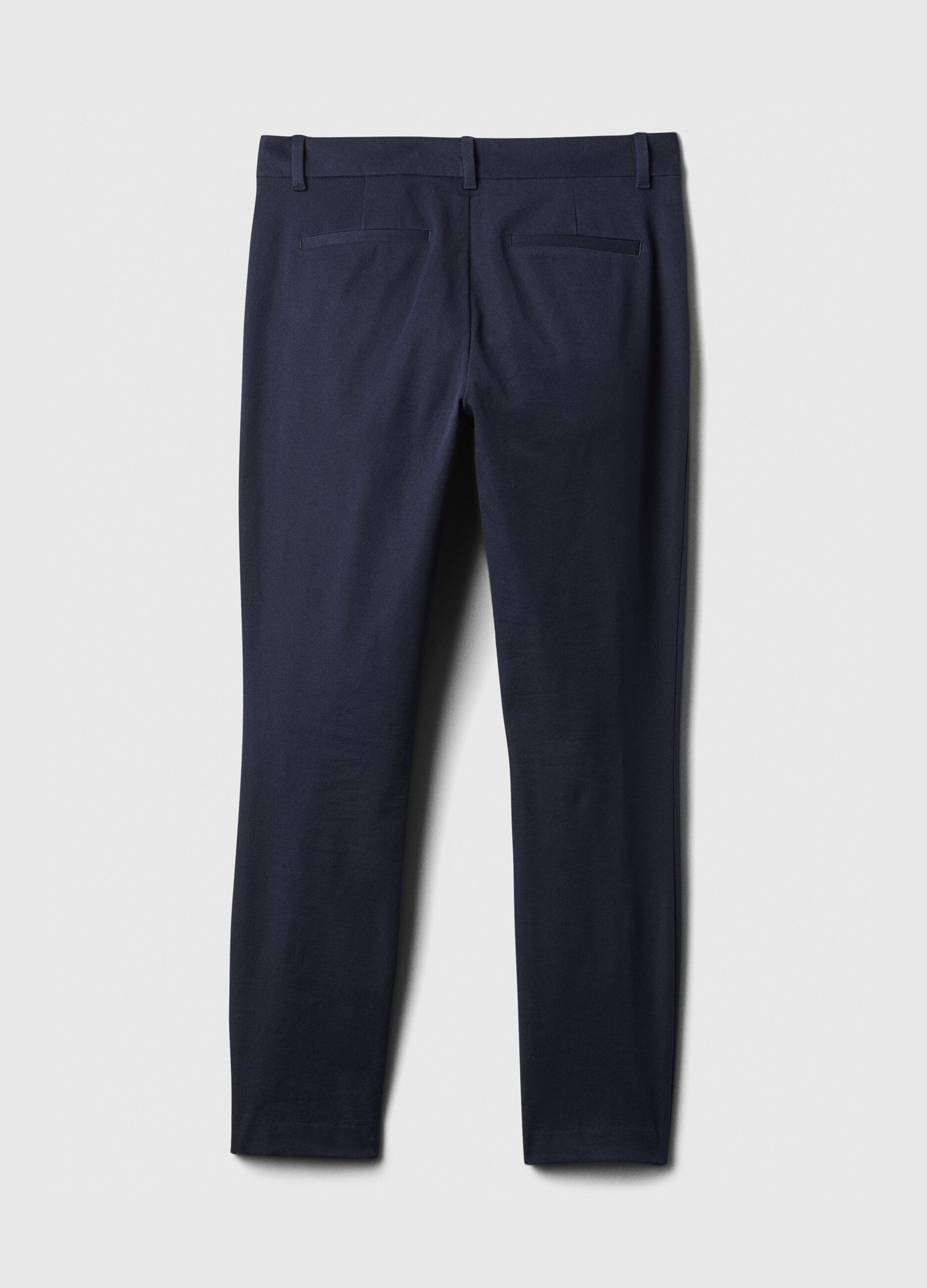 Cigarette trousers in stretch cotton