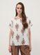 White pure viscose blouse with brown print, regular fit_2