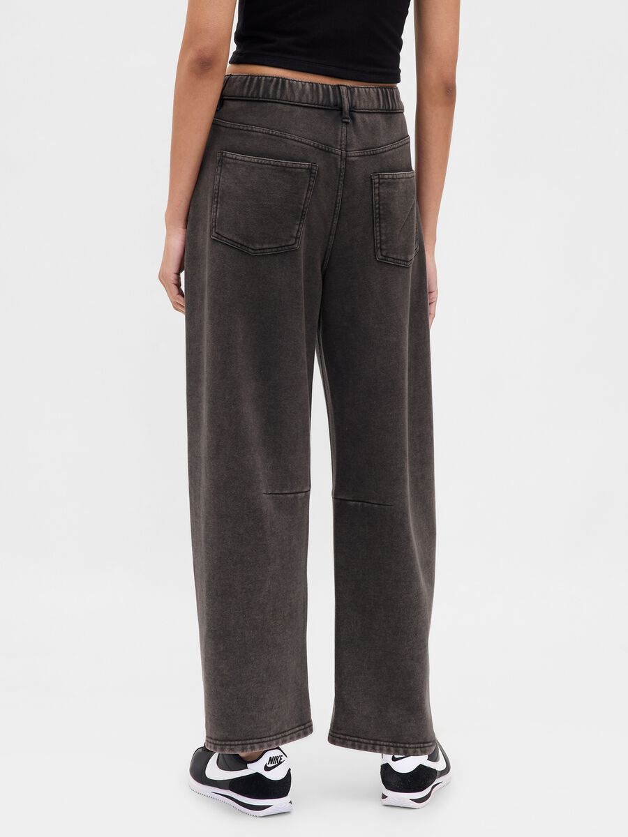 Pantaloni in misto cotone a gamba larga_2