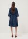 Blue stretch-cotton shirt dress with belt, regular fit_3