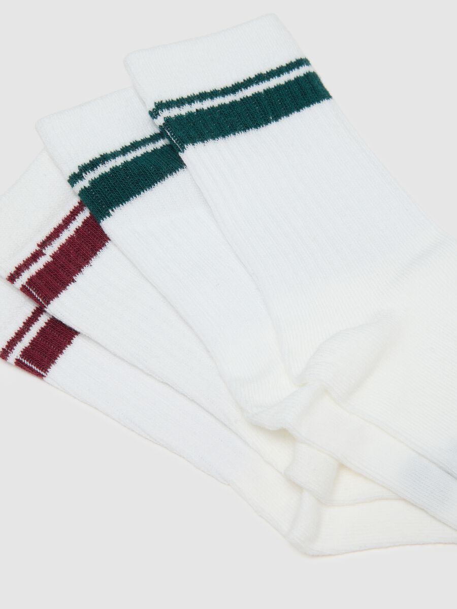 Set of multicoloured stretchy cotton boy's socks tripack_1