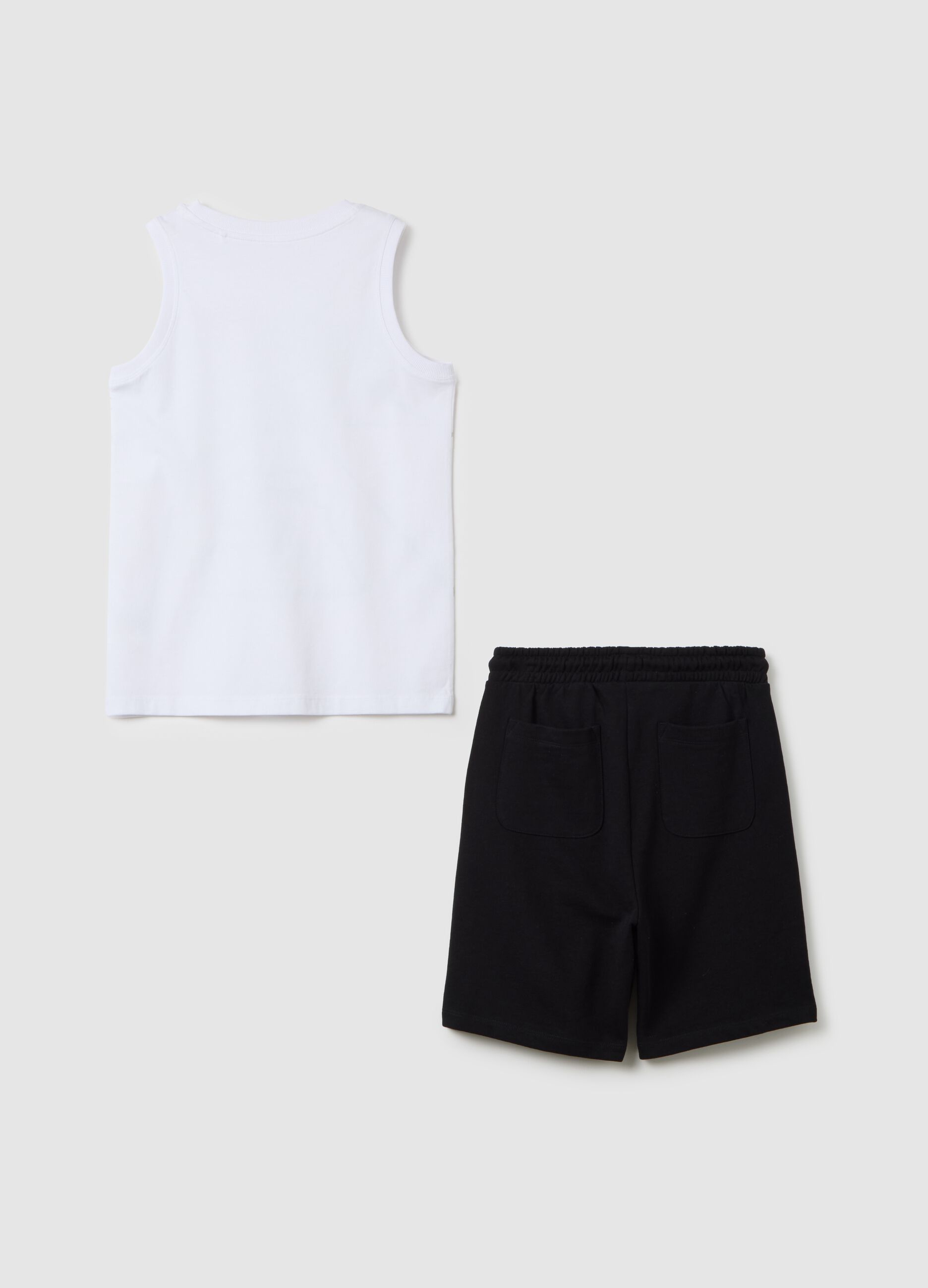 Boys' multicolour pure cotton regular fit sports set