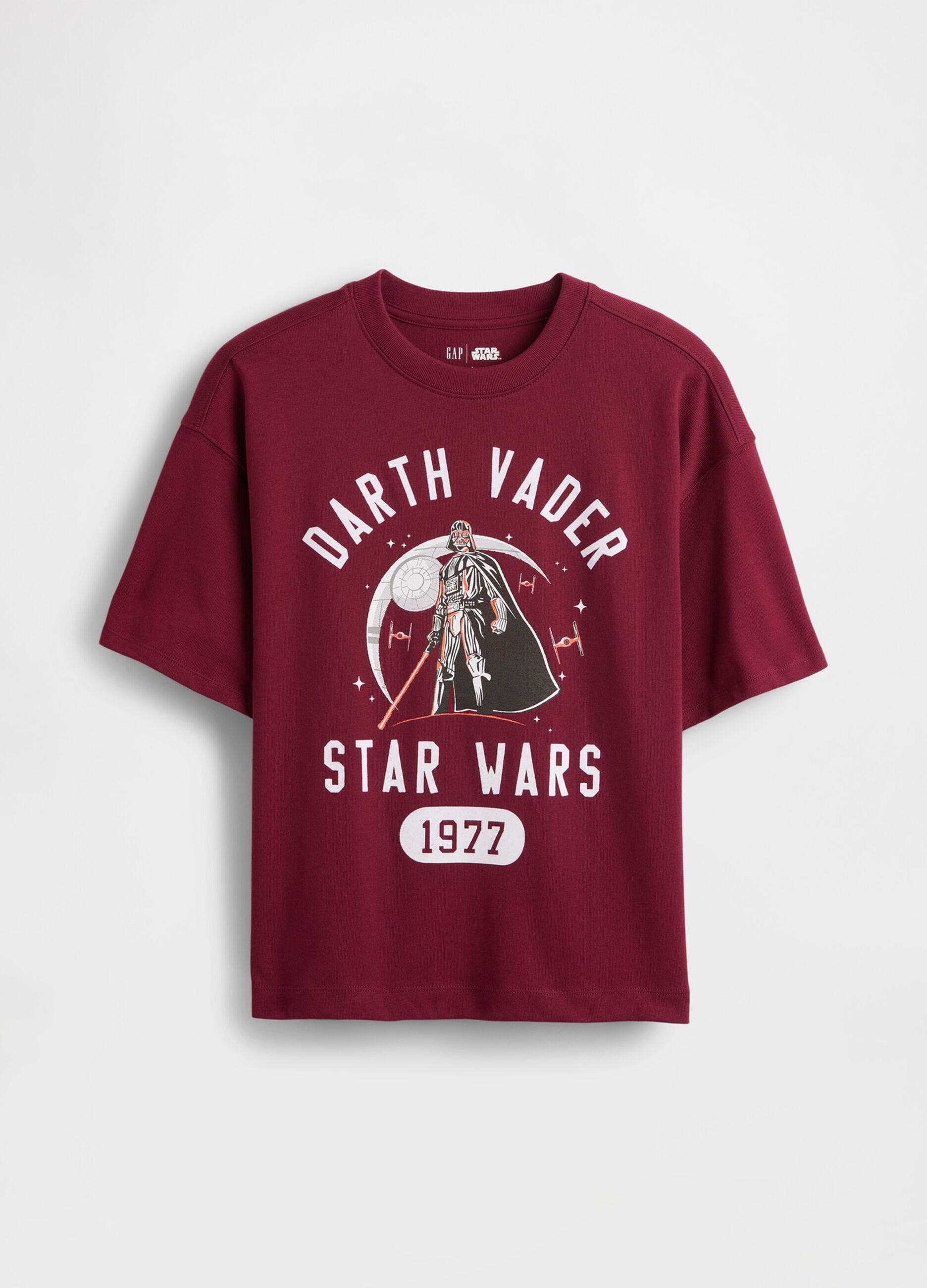 Red T-shirt with Darth Vader print