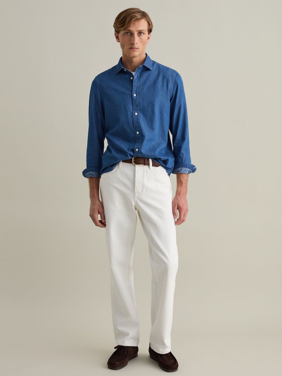 Camicia regular fit in denim_3