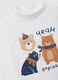 White pure cotton kids' t-shirt regular fit with print_2