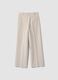 Beige The Iconic Pants straight-fit ribbed stretch cotton trousers_6