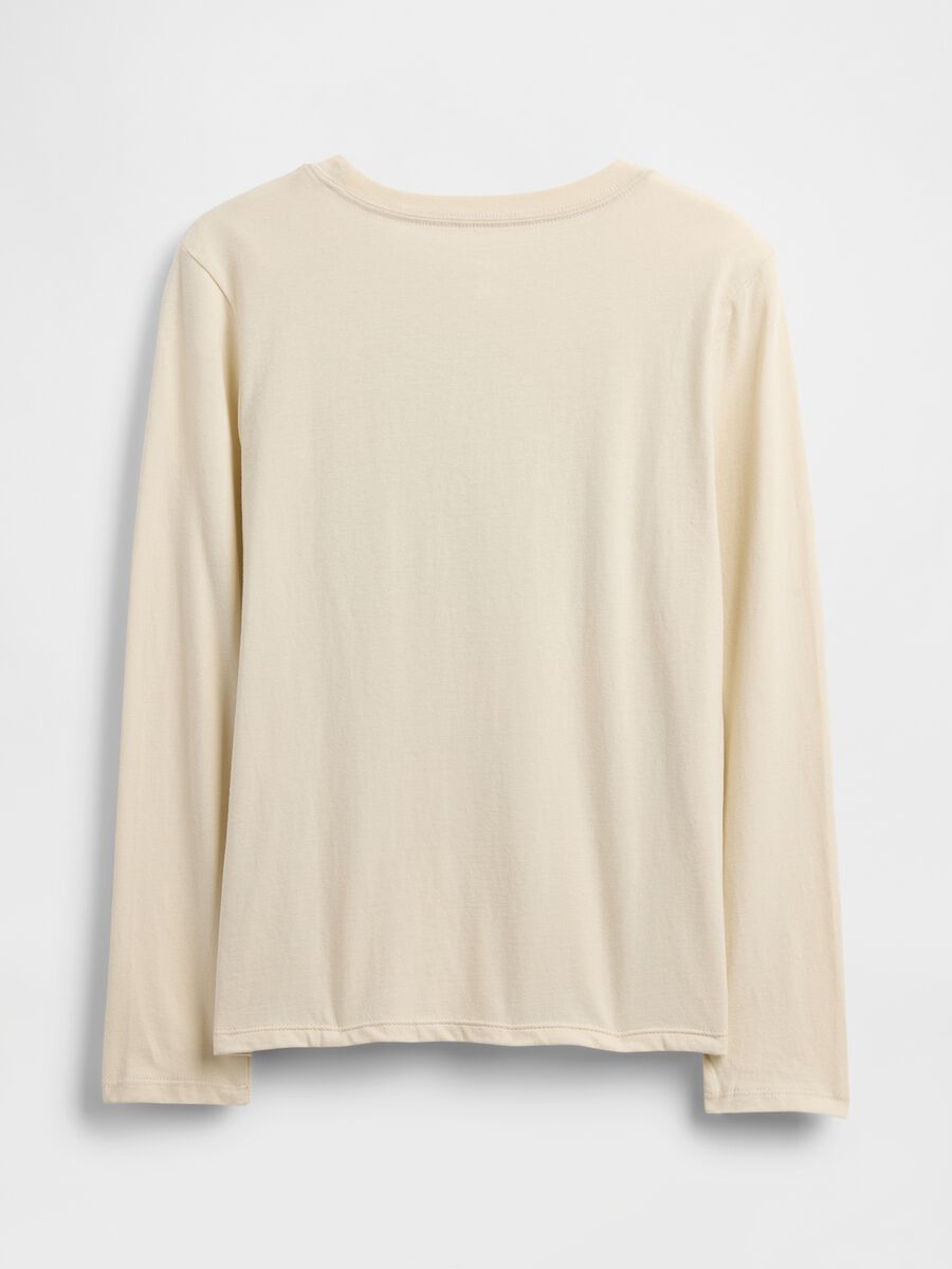 White Long Sleeve Cotton T-shirt_1