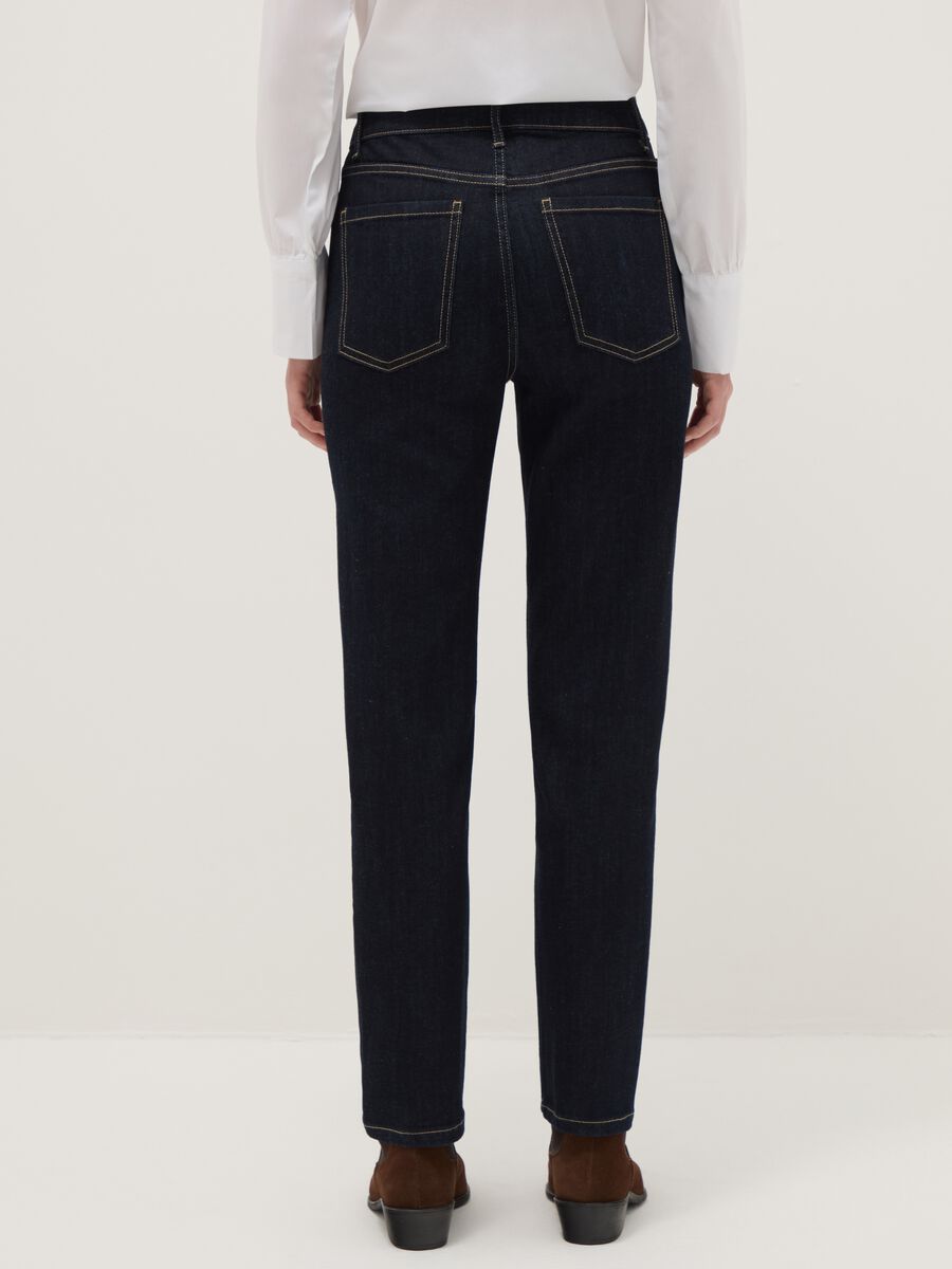 Blue stretch cotton slim fit jeans_2