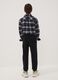 Jogger denim nero in cotone elasticizzato con vita elastica per ragazzo_2