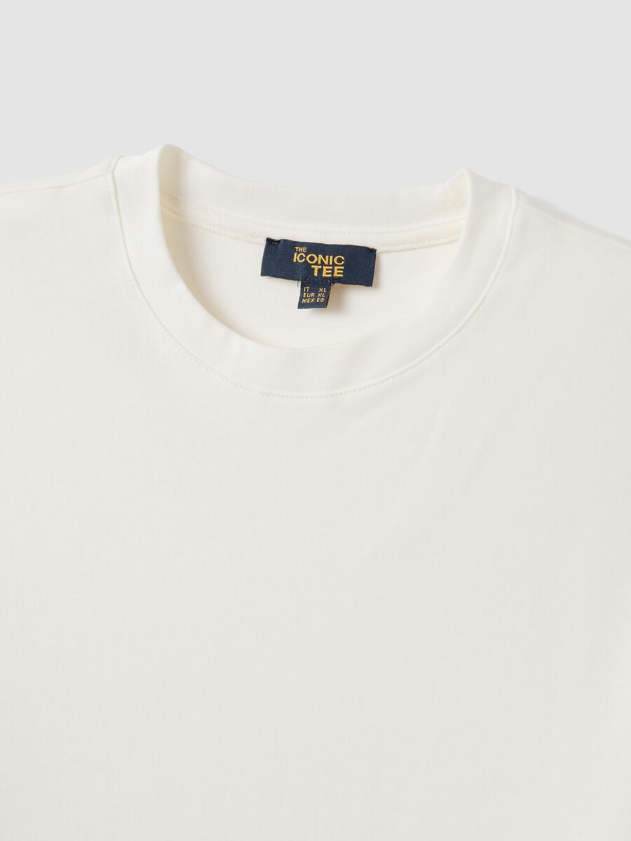 White pure cotton short-sleeve regular-fit T-shirt_6