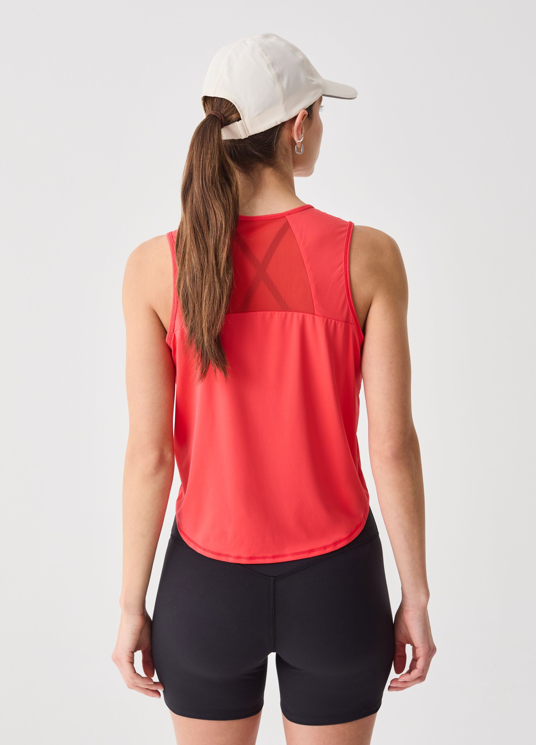 ALTAVIA STUDIO tank top with mesh inserts