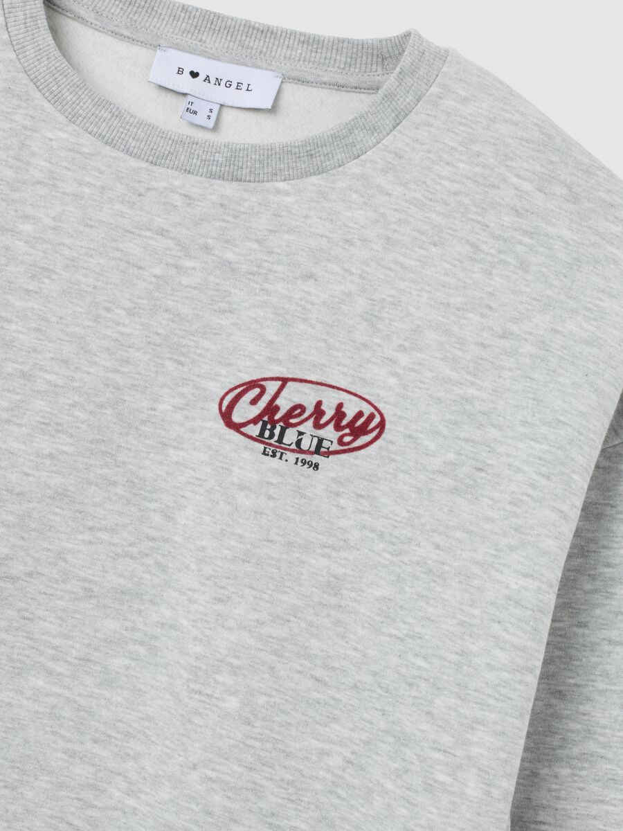 Felpa in misto cotone grigia regular fit_5