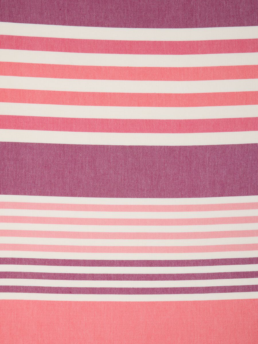 Women's Multicolour Cotton Beach Towel with White and Pink Stripes_2