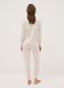 Beige organic cotton pyjamas with raised croissant embroidery_3