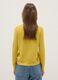 Yellow Crew Neck Regular Fit Cardigan_2