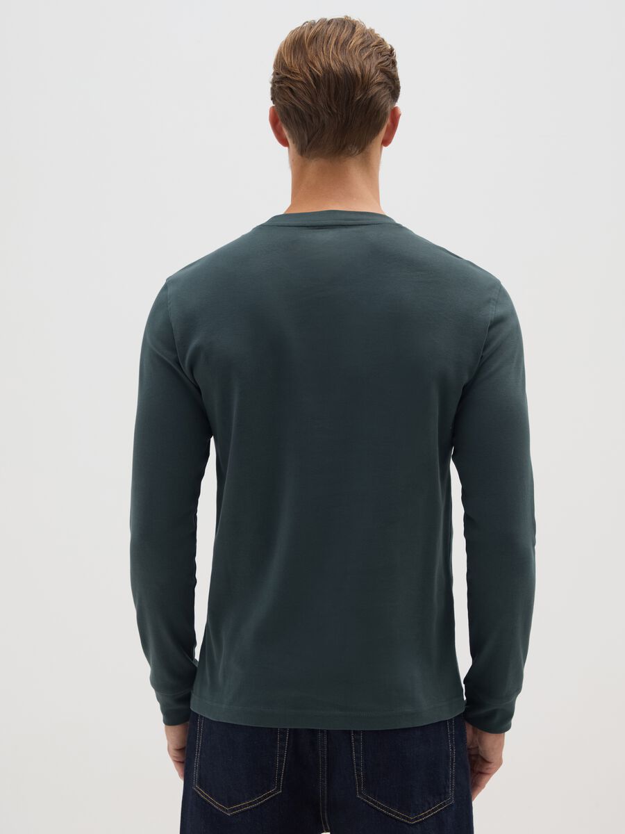 T-shirt in puro cotone verde regular fit_2
