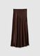 Brown Viscose Long Skirt_4