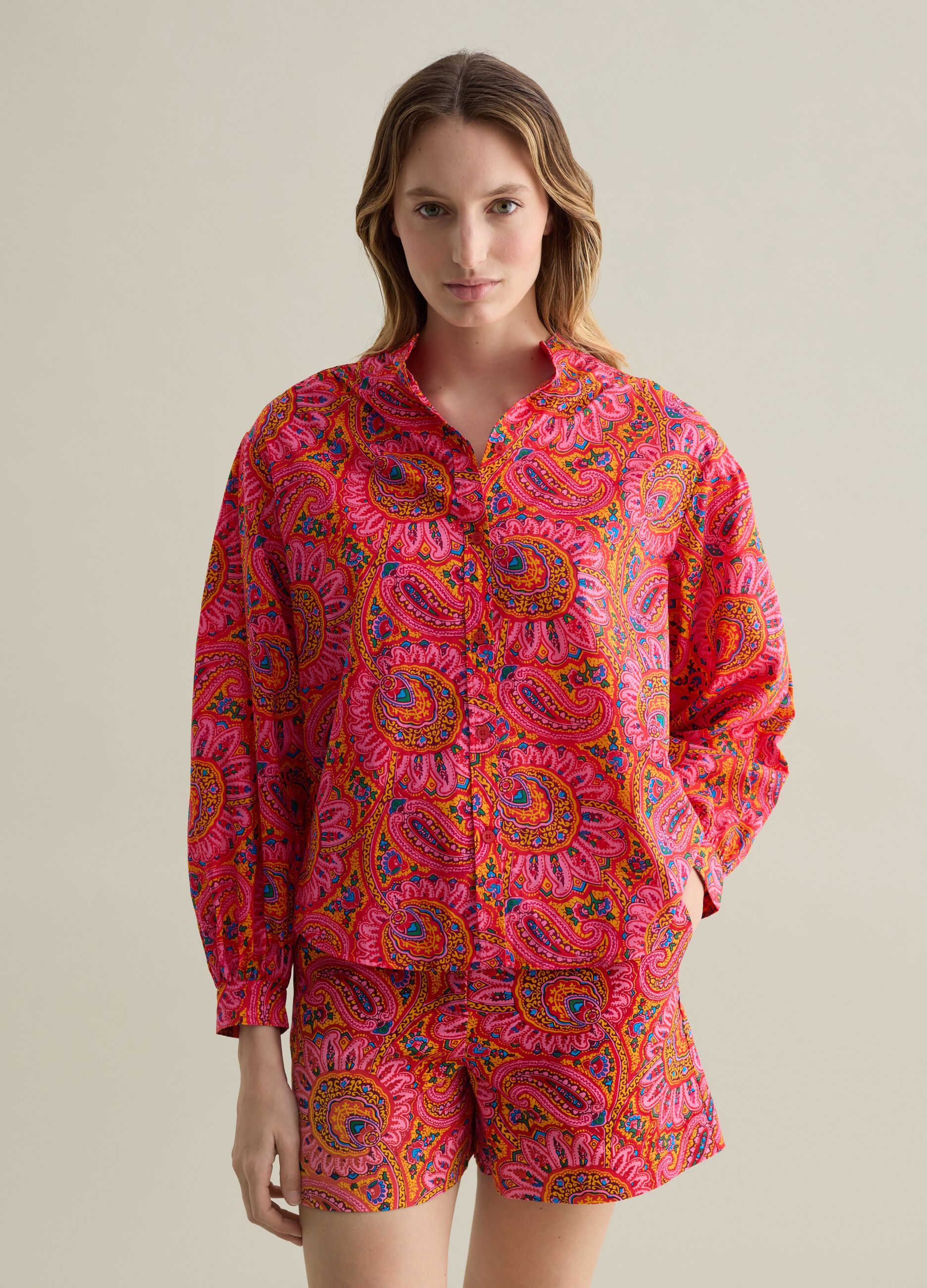 Shirt with paisley print