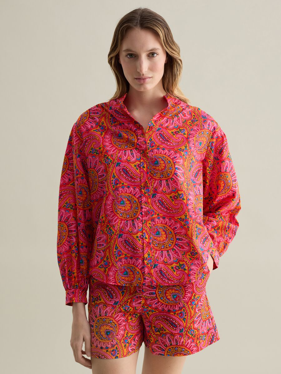 Shirt with paisley print_0