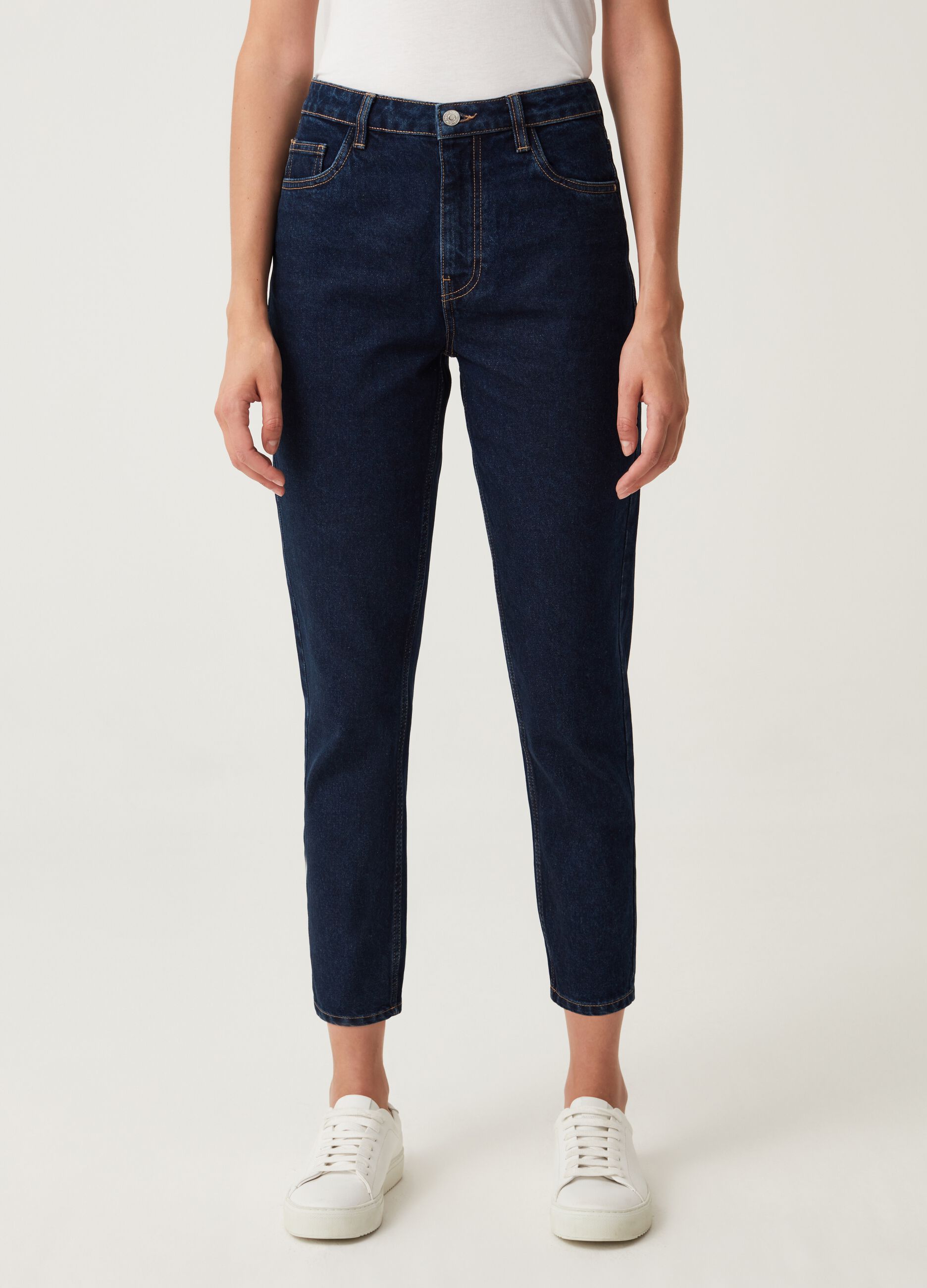 Jeans mom fit in cotone_1
