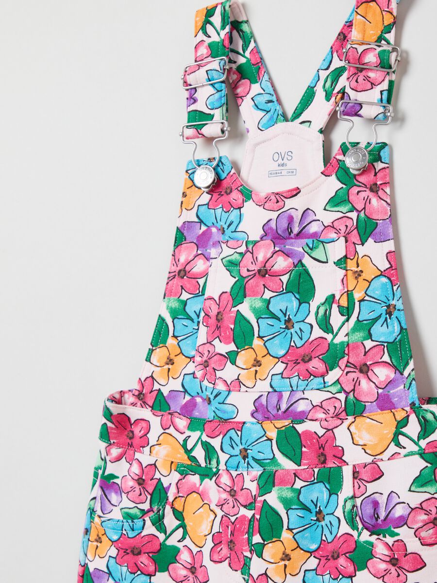 Short dungarees with flowers print_2