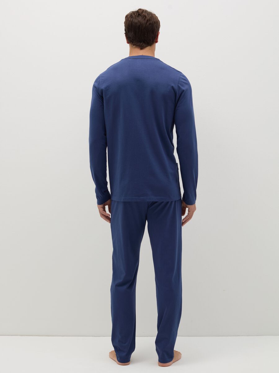 Cotton pyjamas with contrasting piping_2