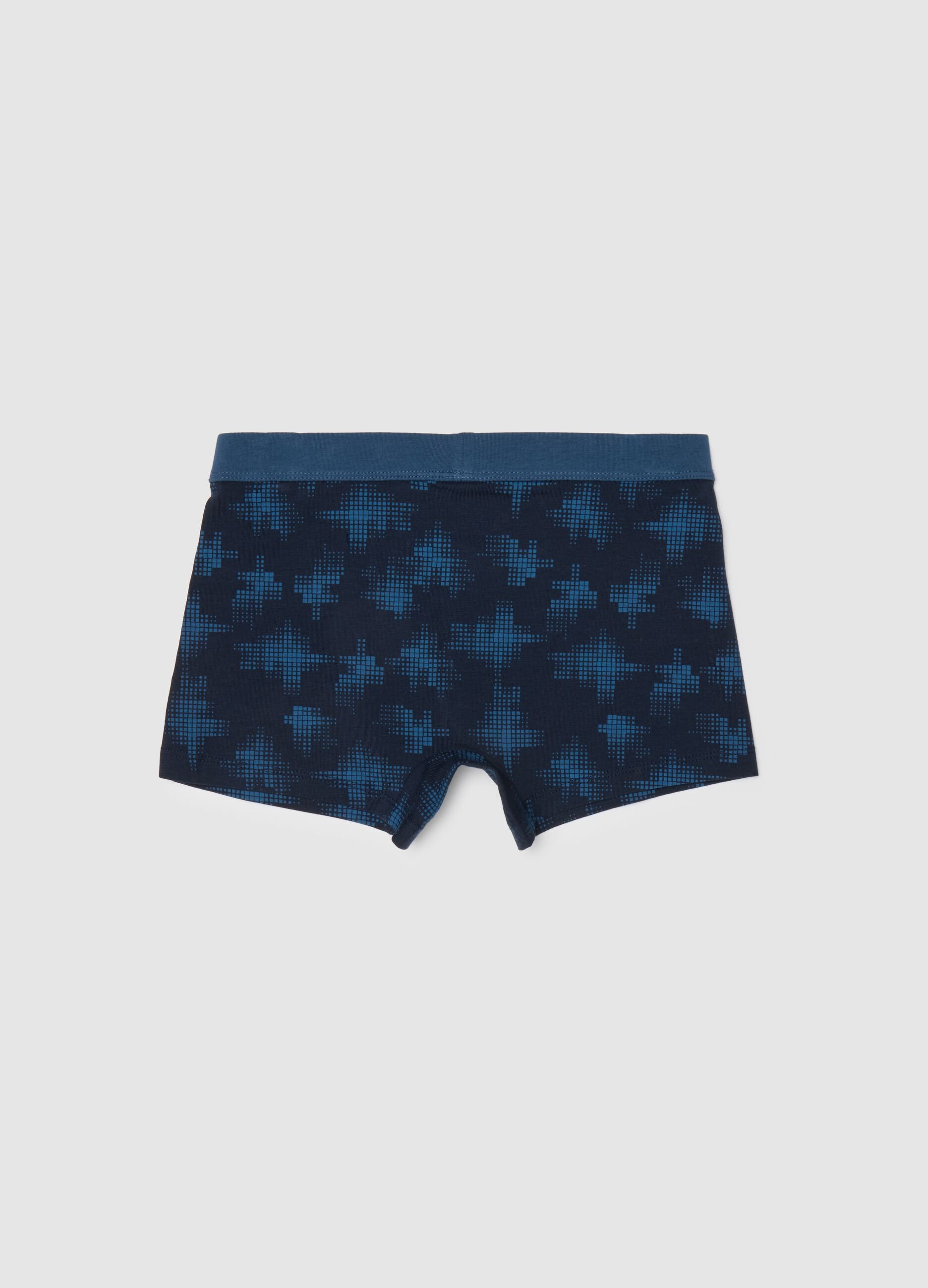 Boys' Stretch Navy Cotton Boxers