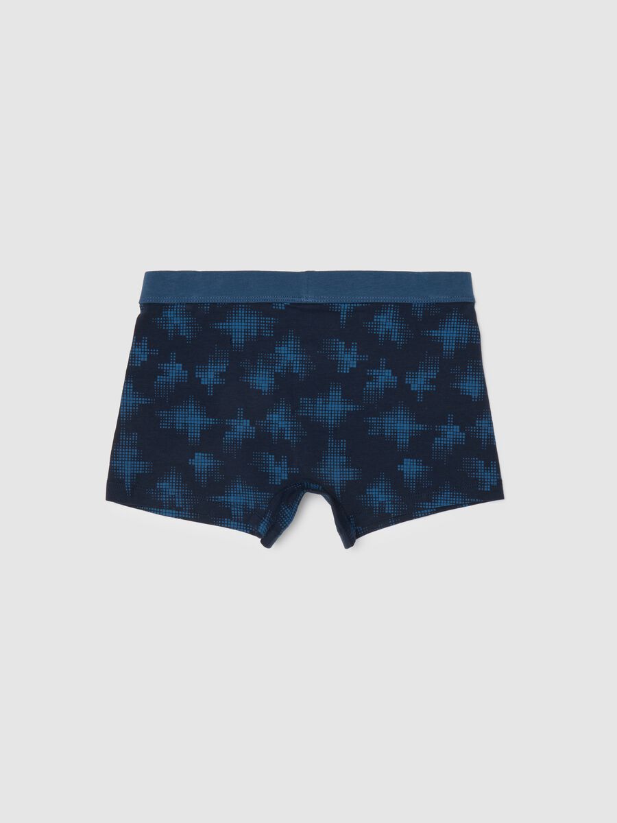 Boys' Stretch Navy Cotton Boxers_1
