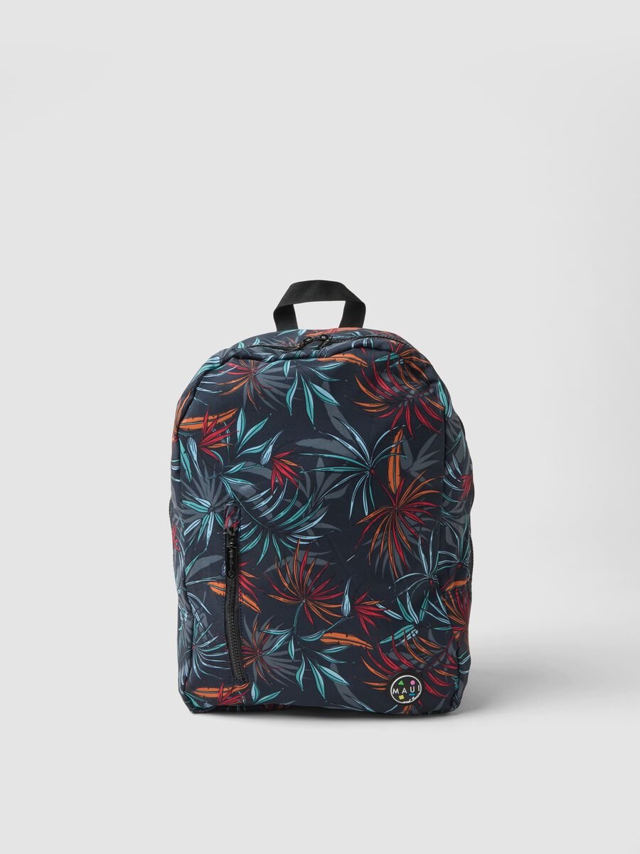 Zaino multicolor con fantasia tropicale_0
