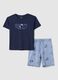 Children's Regular Fit Blue Cotton Pyjamas_4