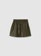 Green regular fit girls' skirt_1
