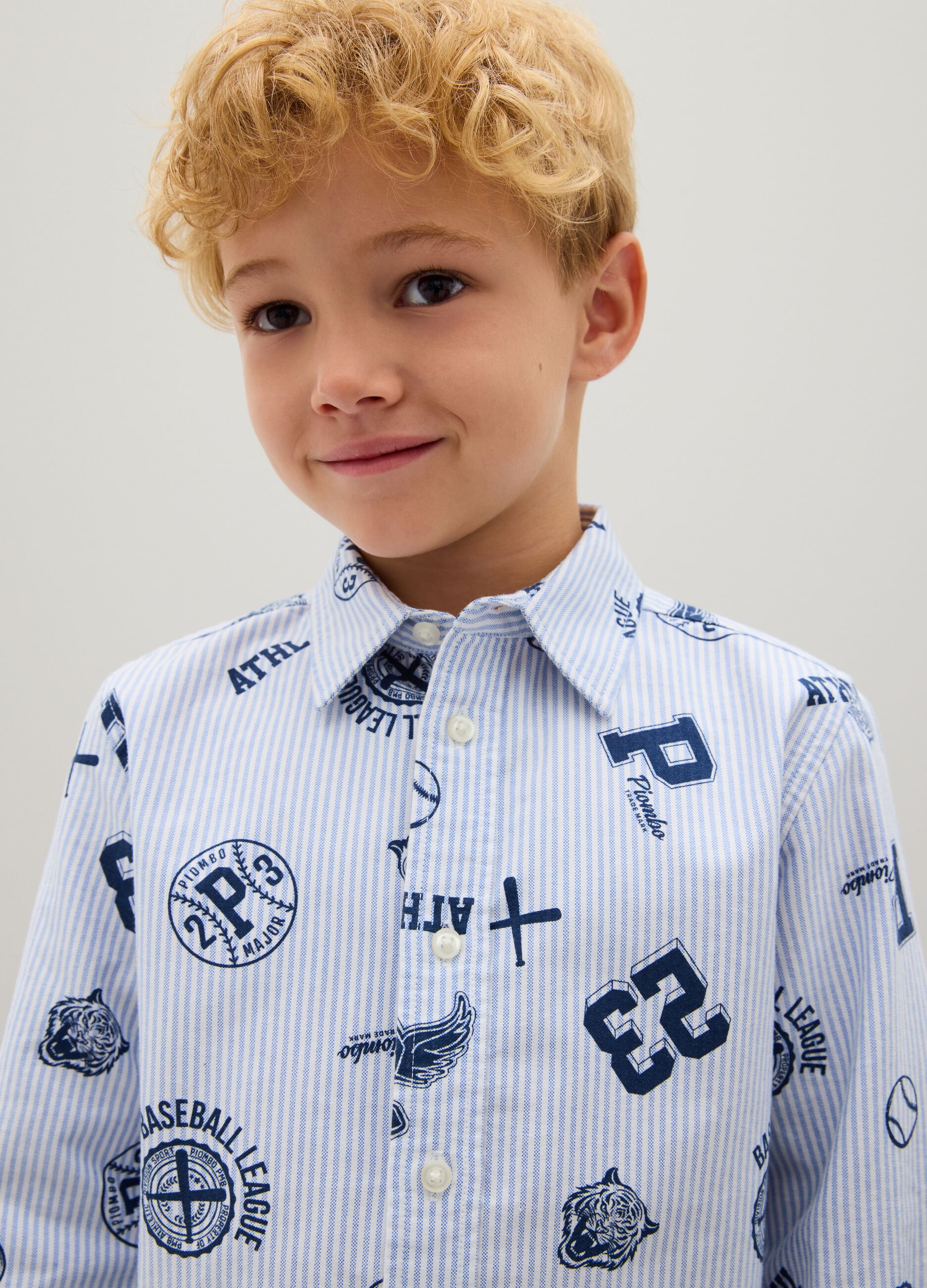 Multicolour regular fit pure cotton child's shirt