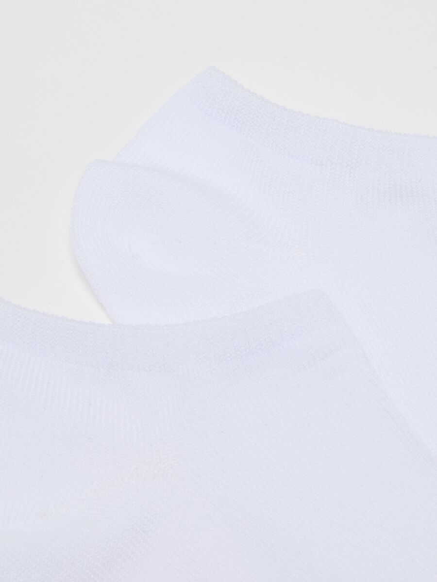 Set of three-pack short socks in stretch blue_1