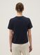 T-shirt blu a maniche corte in puro cotone regular fit_3