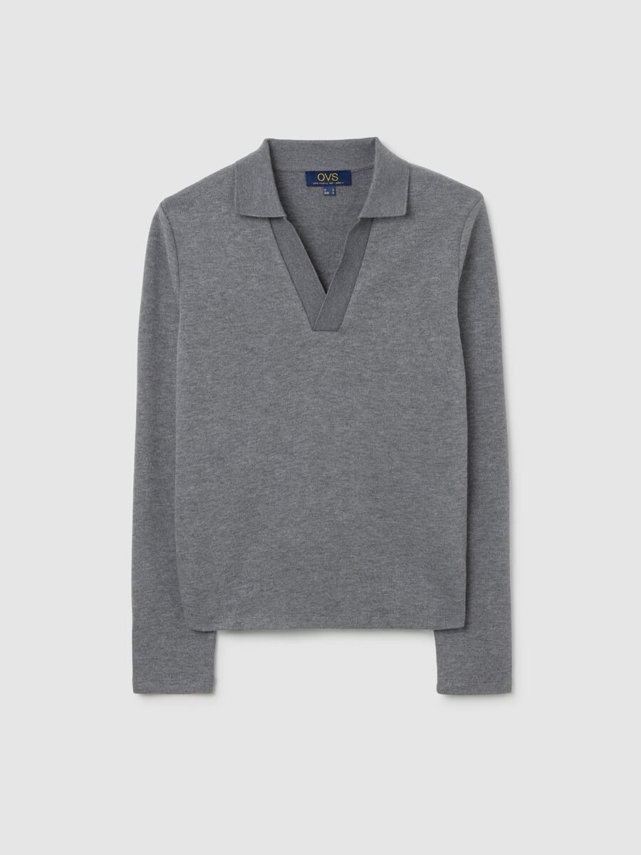 Grey long-sleeve polo_4