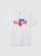 Men's pure cotton white T-shirt with Superman print_4