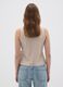 Beige mixed fitted top with knot_2