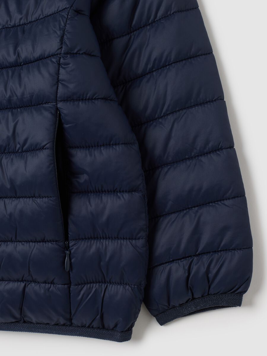 Giacca da boy in misto blu regular fit water repellent_3